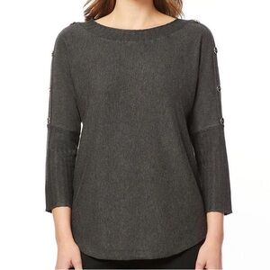 Melissa Paige Women’s Dark Gray Knit Sweater